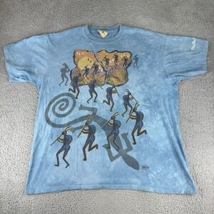 Vintage The Mountain Kokopelli Native Nature Gecko Tie Dye T-shirt 1999 Xl Fader